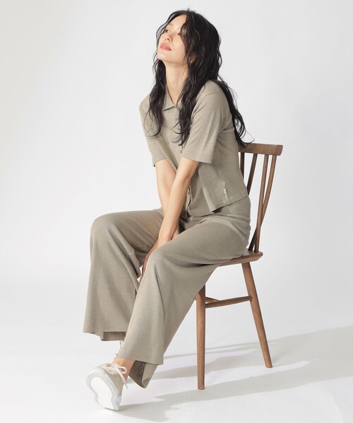 「ECOALF」 半袖ニット FREE グレー レディース_画像10