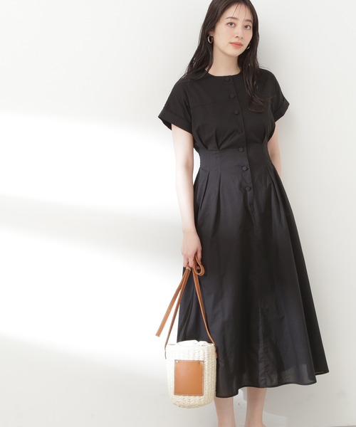 「N.(N. Natural Beauty Basic)」 半袖ワンピース MEDIUM グリーン レディース_画像2