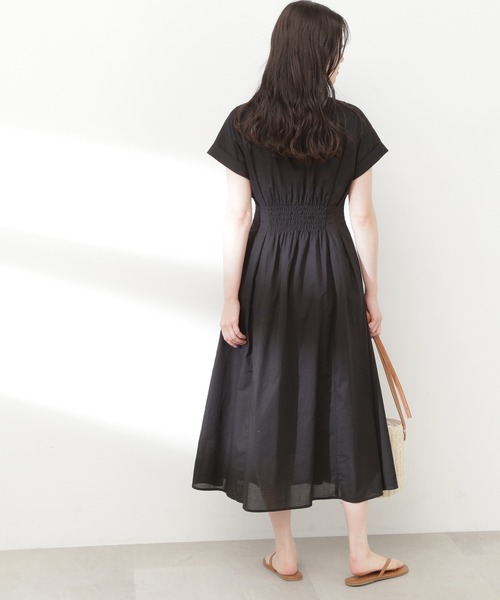 「N.(N. Natural Beauty Basic)」 半袖ワンピース MEDIUM グリーン レディース_画像5