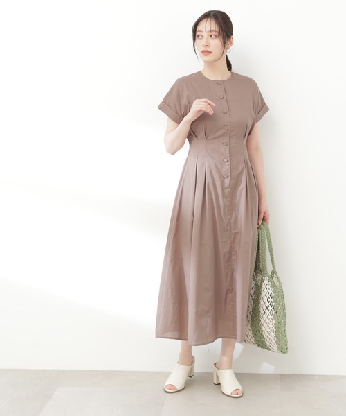「N.(N. Natural Beauty Basic)」 半袖ワンピース MEDIUM グリーン レディース_画像7
