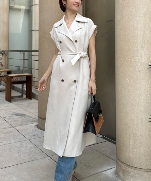 「anuans」 カーディガン FREE ベージュ レディース_画像2