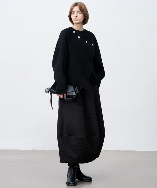 tageechita ノーカラーコート コート 「tageechita」ウール100% マルチ