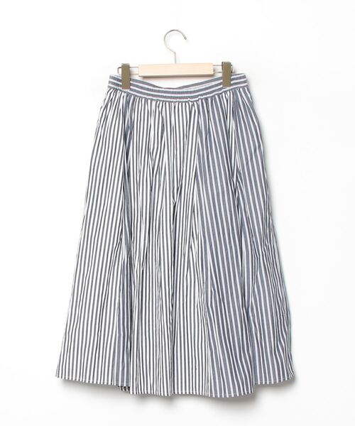 「Kelen」 ストライプ柄フレアスカート M グレー レディース_画像2