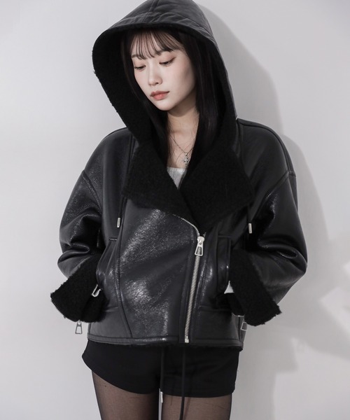 me+em select（ミームセレクト） ムートンコート ボアコート
