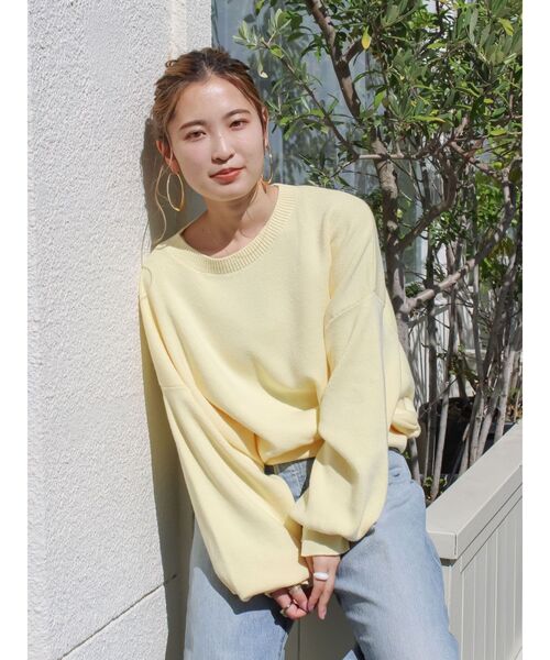 Ungrid（アングリッド） ニット セーター コットン混ショートルーズ