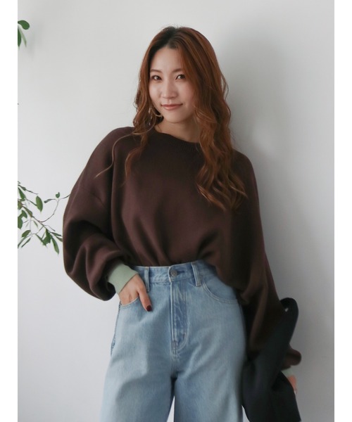 Ungrid（アングリッド） ニット セーター コットン混ショートルーズ