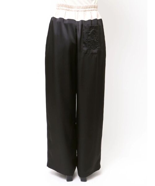 LAGUNAMOON（ラグナムーン） パンツ ウエストドロストサテンパンツ