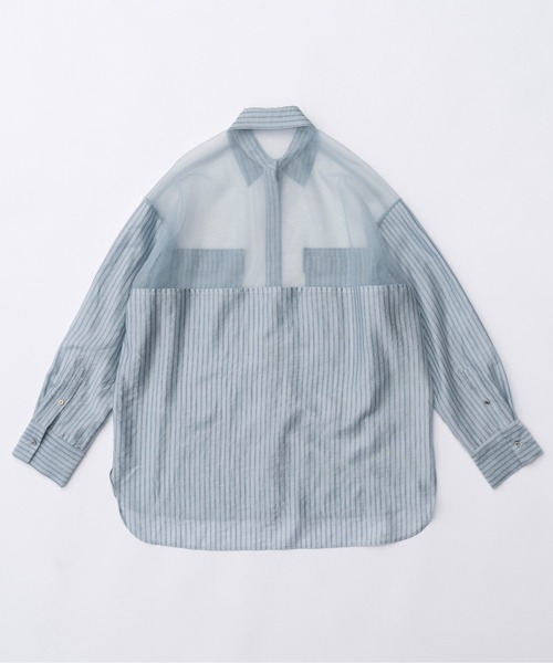 「MAISON SPECIAL」 長袖シャツ FREE ブルー レディース_画像2