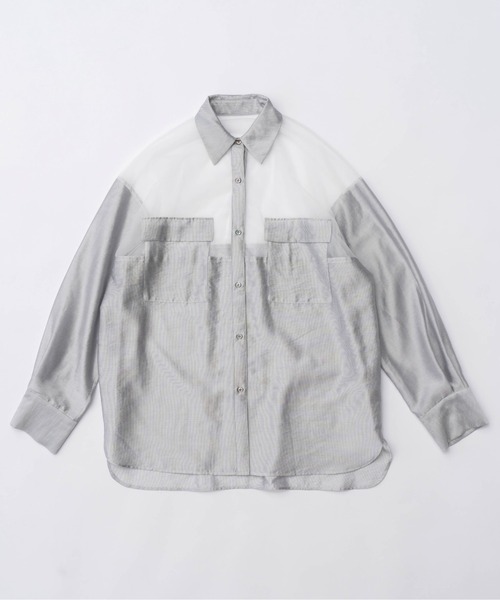 「MAISON SPECIAL」 長袖シャツ FREE ブルー レディース_画像7