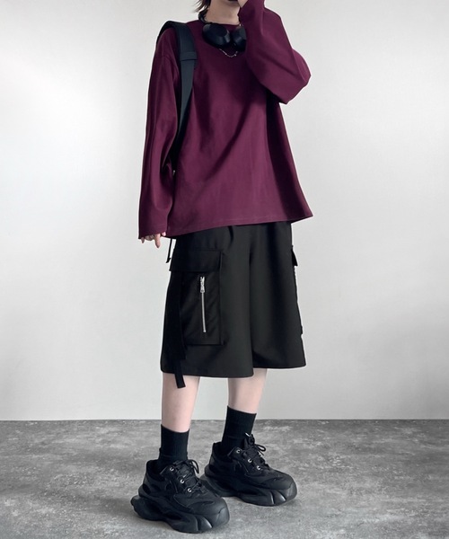 ADRER（アドラー） ワイドパンツ ハーフパンツ スラックス 短パン