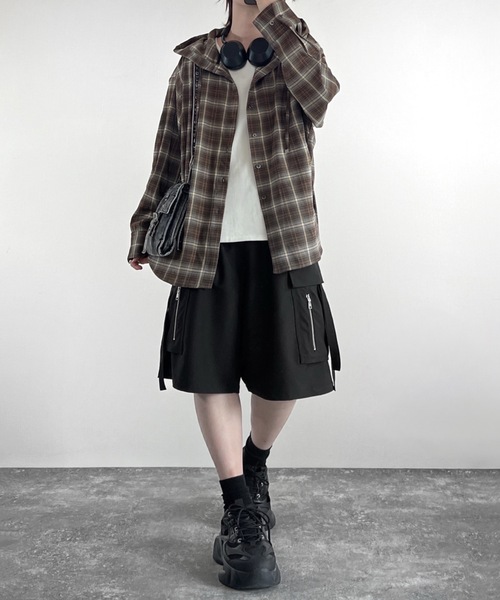 ADRER（アドラー） ワイドパンツ ハーフパンツ スラックス 短パン