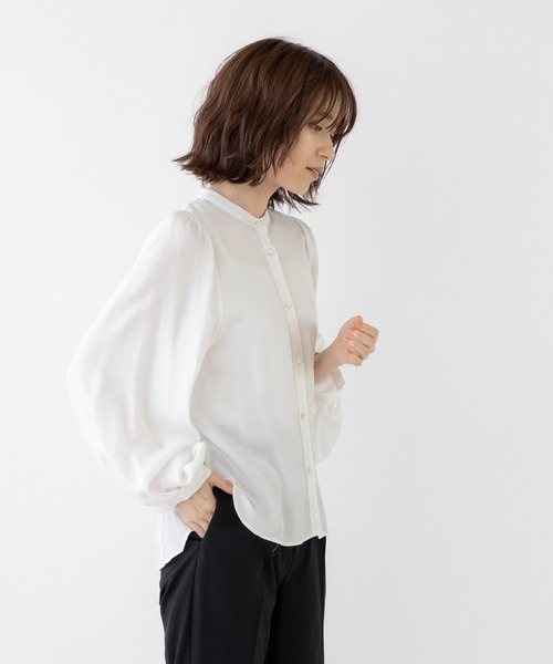 「Sono」 長袖ブラウス 1 ネイビー レディース_画像2