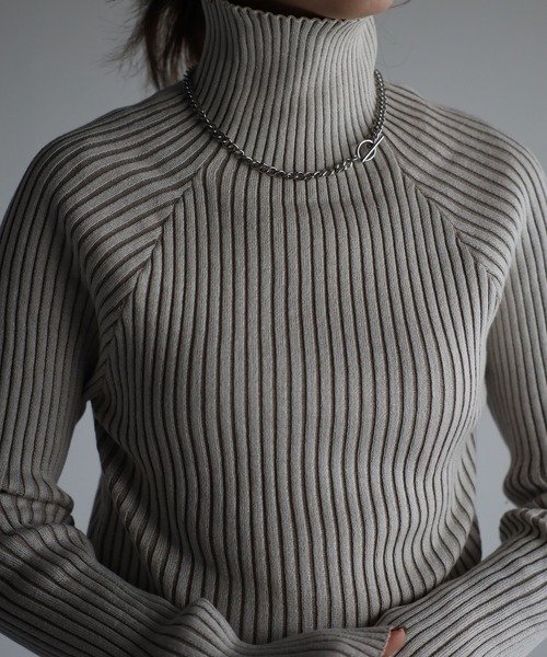 「r.」 長袖ニット FREE グレイッシュベージュ レディース_画像5