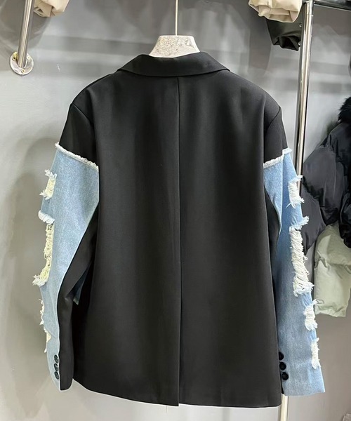 ADDITION STORE ジャケット テーラードジャケット ダメージデニム