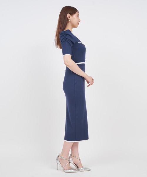 「ROYAL PARTY」 ニットワンピース FREE ネイビー レディース_画像6