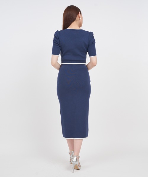 「ROYAL PARTY」 ニットワンピース FREE ネイビー レディース_画像7