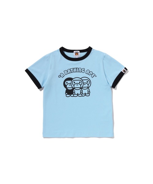 アベイシングエイプ　キッズTシャツ　ベビーマイロ A BATHING APE（アベイシングエイプ） tシャツ BABY MILO TRIM TEE