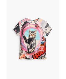 Desigual（デシグアル） tシャツ キャットフォトグラフィック サイケ