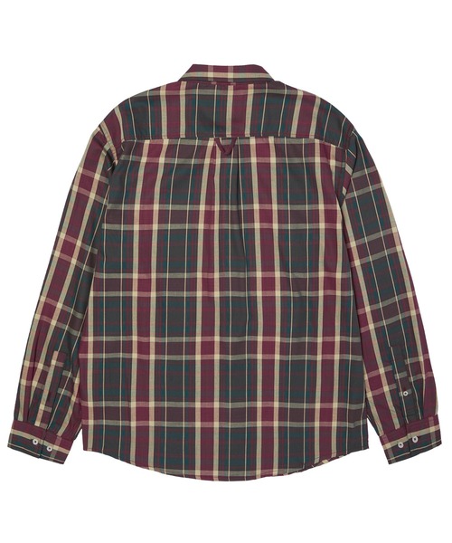 「HUF」 長袖シャツ L ワインレッド メンズの画像