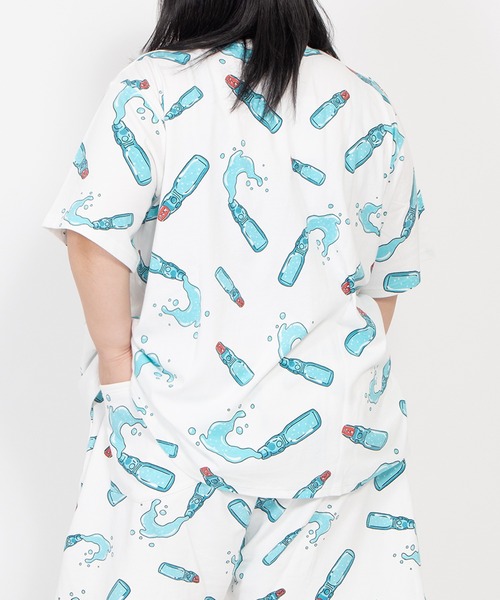 PUNYUS フード総柄Tシャツ ラムネ サイズ3 フード総柄Tシャツ(RAMUNE）（Tシャツ/カットソー）｜PUNYUS
