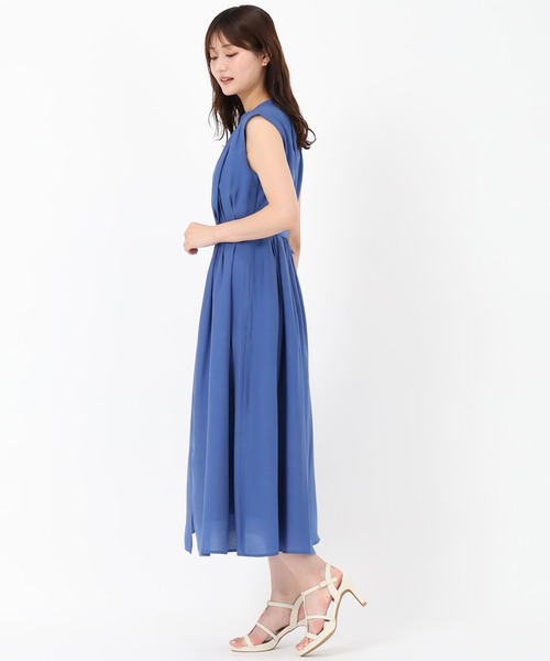 「MISCH MASCH」 ノースリーブワンピース S ブルー レディース_画像3