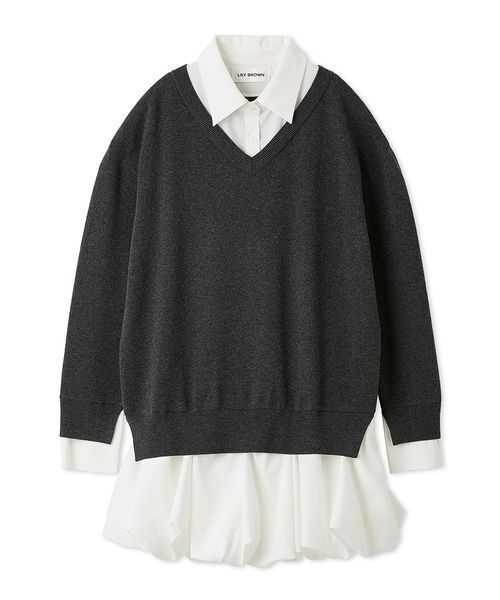 「LILY BROWN」 ドッキングワンピース F アイボリー レディースの画像