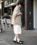 ワイドパンツ ハーフパンツ カーゴパンツ 短パ...の詳細画像3