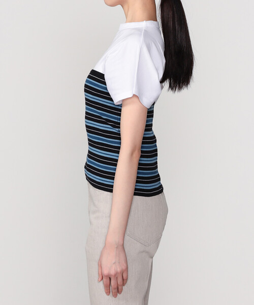 チューブトップ ベアトップ RYE TENDER | ボーダーニットビスチェ WOMEN_5