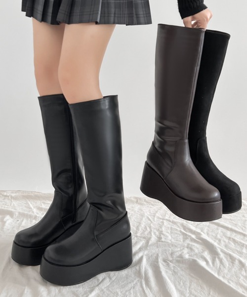 「Shoes in Closet」 ロングブーツ LL ブラック レディース_画像4