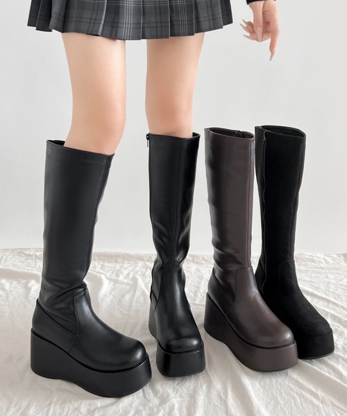 「Shoes in Closet」 ロングブーツ LL ブラック レディース_画像5