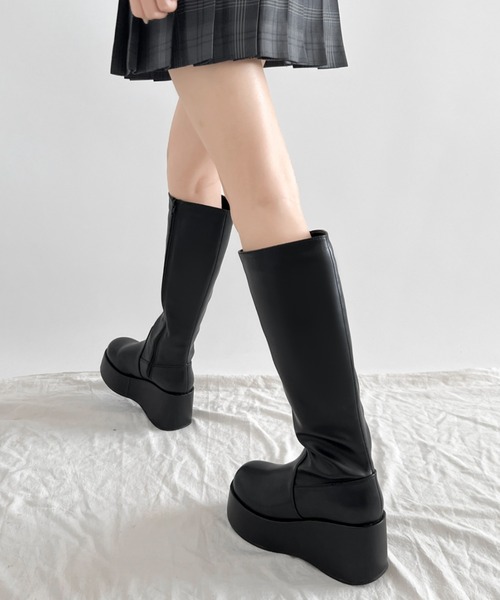 「Shoes in Closet」 ロングブーツ LL ブラック レディース_画像9
