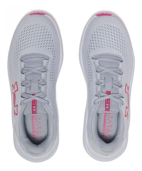 「UNDER ARMOUR」 ローカットスニーカー 23.0cm ホワイト×グレー レディース_画像3