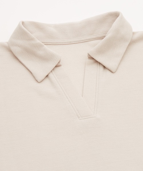 NULL ポロシャツ 半袖 「nl」「Unisex」鹿の子 スキッパーポロシャツ