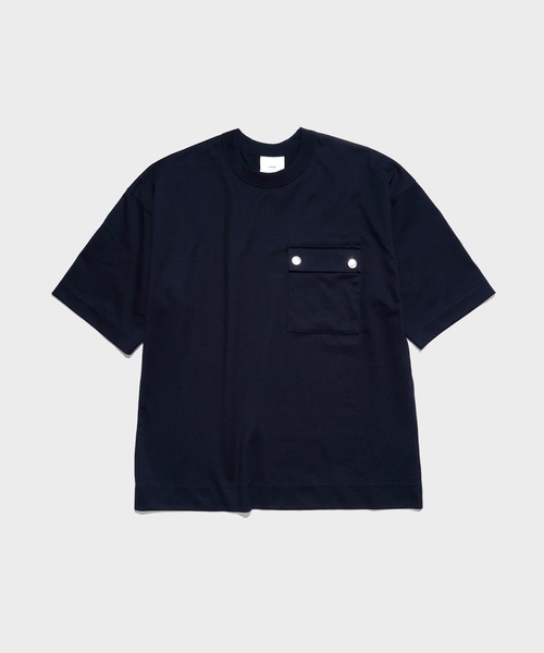 CINOH REFINA ベーシックTシャツ BLACK／25SS サイズ44 CINOH（チノ） tシャツ 「CINOH/チノ」別注REFINA POCKET T-SHIRT