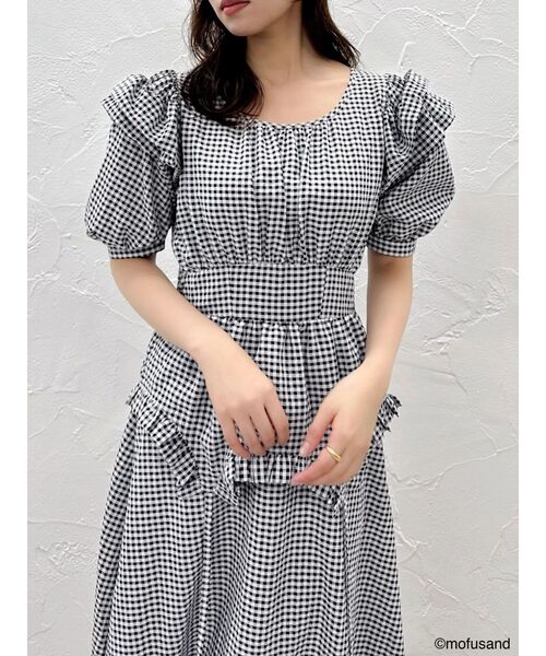 dazzlin（ダズリン） ワンピース 半袖 「mofusandコラボ」パフスリーブ