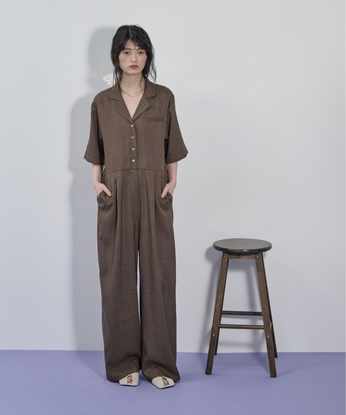 THE Yon サロペット オーバーオール ハーフスリーブシャツ