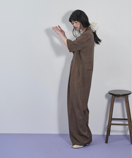THE Yon サロペット オーバーオール ハーフスリーブシャツ