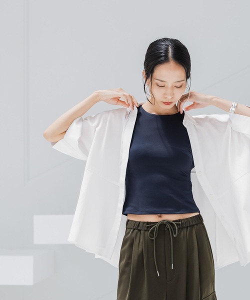 HEREIAM リネンシャツ ブラウス シャツ 「HEREIAM」スラブペプラム