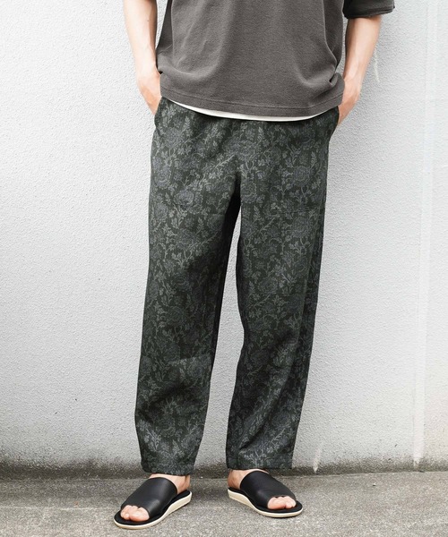 BAYFLOW（ベイフロー） ワイドパンツ パンツ リゾート柄リラックス