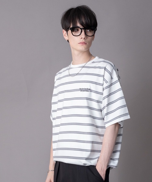 24ss blurhms ブラームス ワイドピッチ ボーダー Tシャツ サイズ3 blurhms ブラームス（メンズ半袖Tシャツ、カットソー）（柄：ボーダー