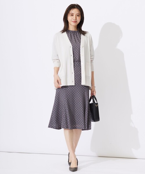 「J.PRESS」 半袖ブラウス 9 グレー レディース_画像6