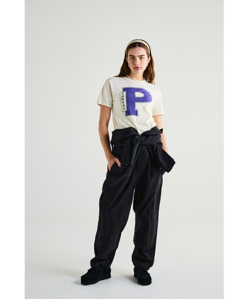 「PARROTT CANVAS」 半袖Tシャツ ONE SIZE アイボリー レディース_画像3