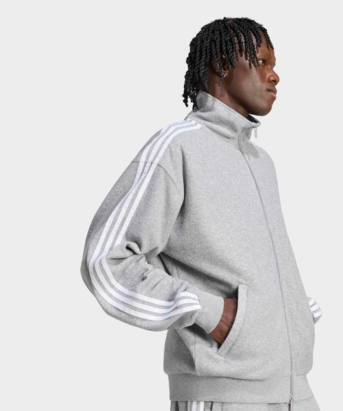 極美品✨　 アディダス　クラシックトップ　ジャージ　グレー　L adidas（アディダス） ジャージ ブークレ トラックトップ（ジャージ