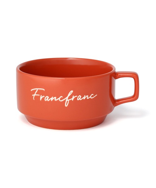 Francfranc（フランフラン） 食器 ロゴ スープカップ オレンジ