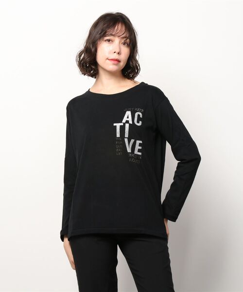tシャツ ラメプリントTシャツ レディース