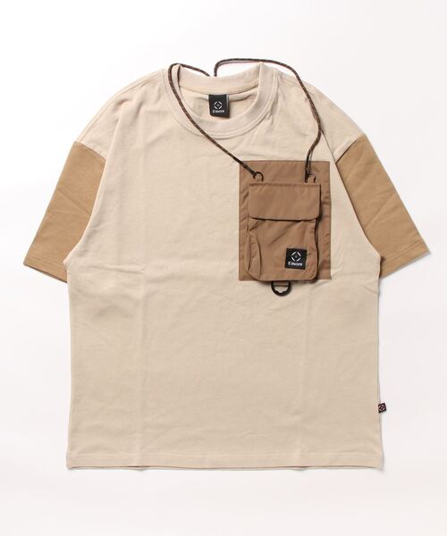 S'more tシャツ 2WAY REMOVABLE POCKET COTTON CREW NECK BIG S