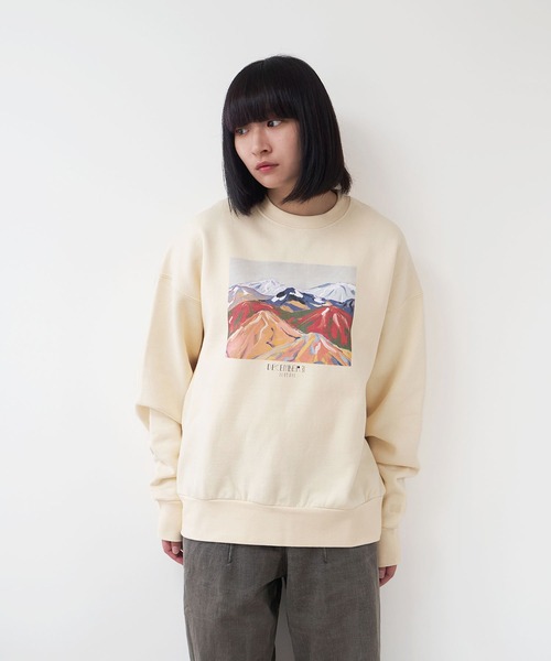 トレーナー スウェット Common Noun/NATURE Kana Akiyama 裏起毛クルースウェット レディース メンズ トレーナー スウェット Common Noun/NATURE Kana Akiyama 裏起毛