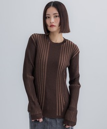 UNITED TOKYO メランジマルチリブニット UNITED TOKYO ニット セーター シューティングリブニット