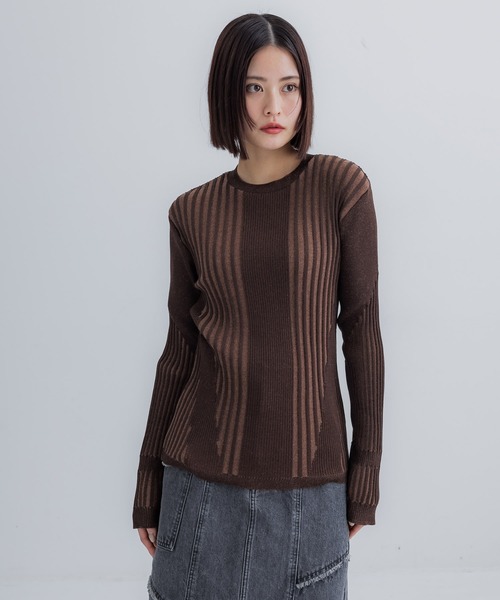 UNITED TOKYO カッティングショートニット　グリーン UNITED TOKYO カッティングショートニットグリーン