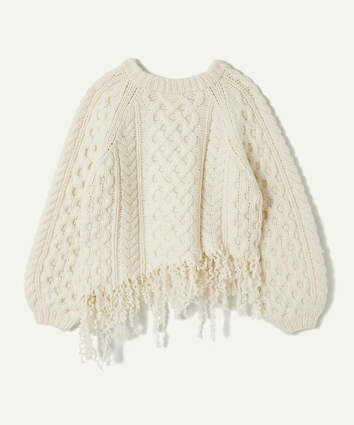 leinwande」 ニットカーディガン ONE SIZE グレー レディース 